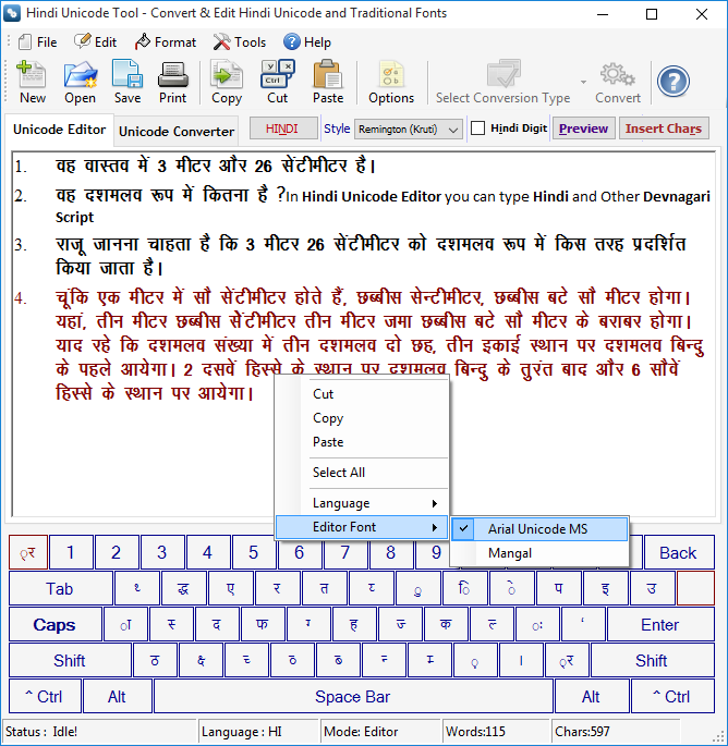 Hindi Unicode Tool