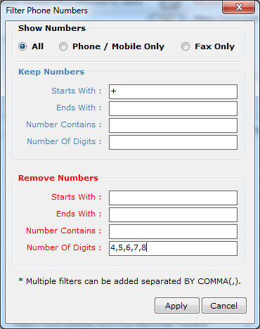Internet Phone Number Extractor