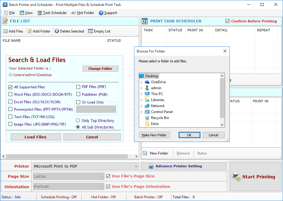 Batch Printer and Schedule