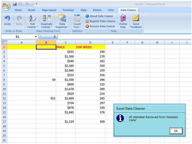 Excel Text Cleaner